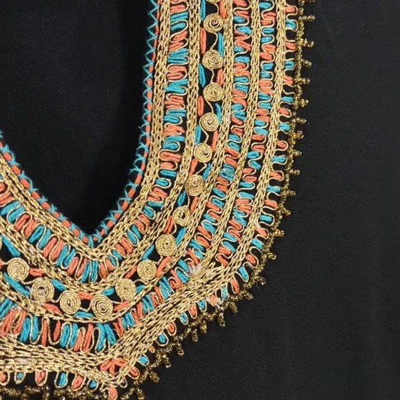 Juice Couture Black Dress with Gold Embellishments, Size 2, - Picture 8 of 17